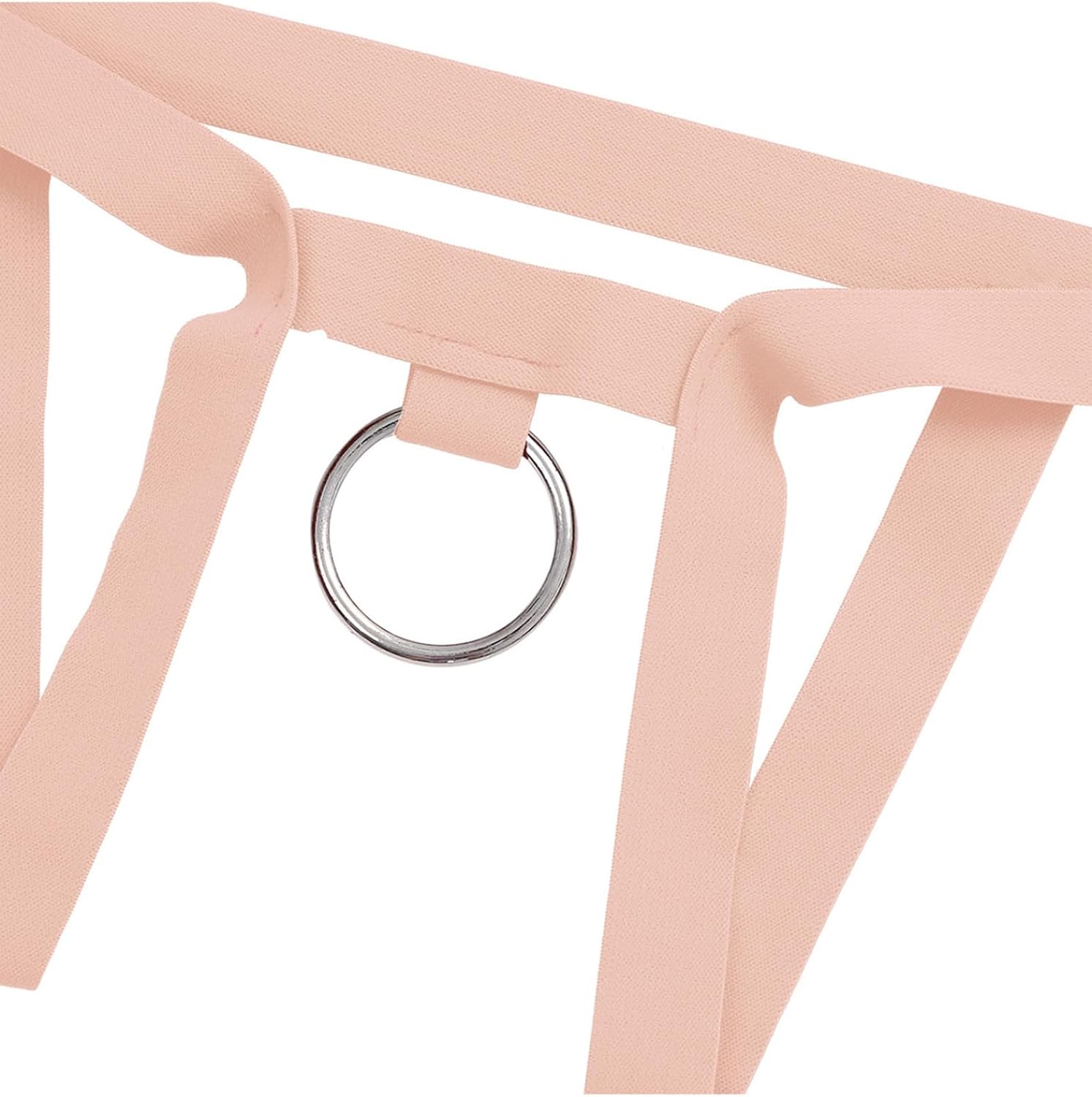 Men's Crotchless G-string Briefs O-Ring Design Jockstrap Underwear Minimal Coverage