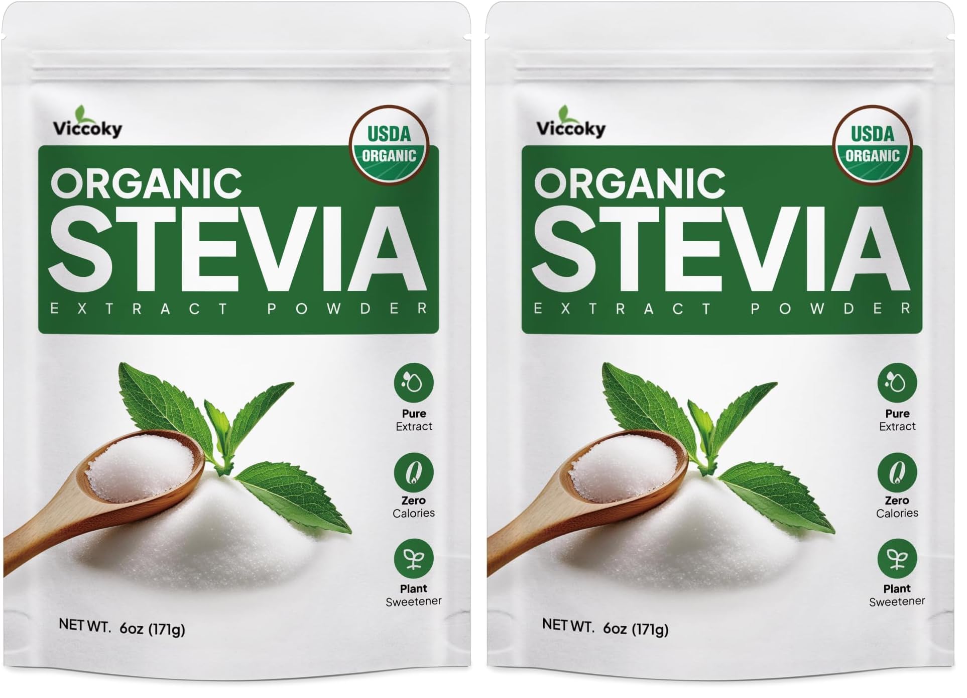 Viccoky Organic Stevia Powder 6oz (171g), Stevia Extract Powder, Sugar-Free & 0 Calories, Sugar Substitute, Natural Sweetener — Amazon image 10
