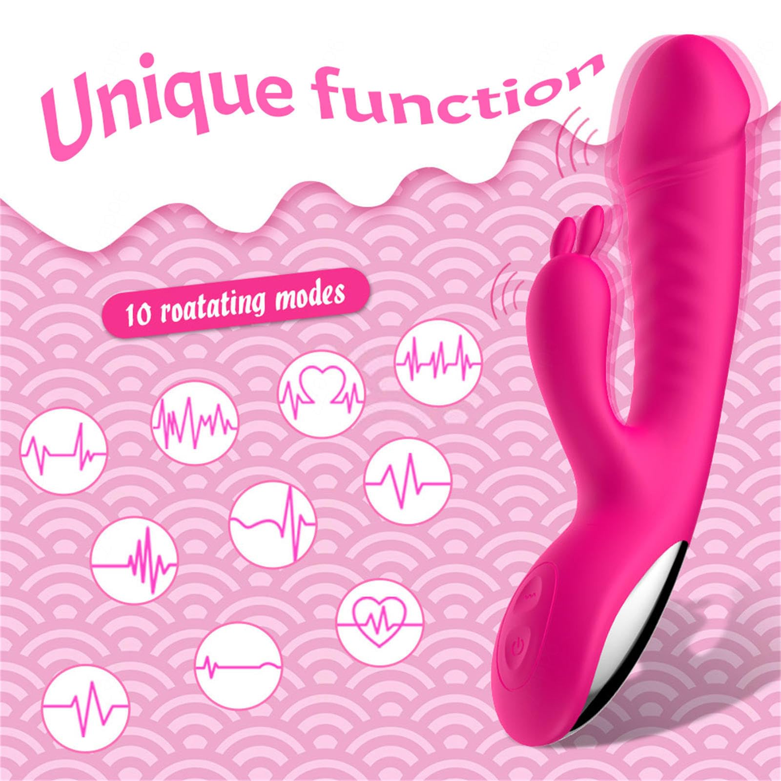 Vibratore G Spot Erotica Dildo Stimolatore Clitorideo può stimolare il punto G, Vibratoreper Stimolatore Clitoride Femminile Dildo,Pink
