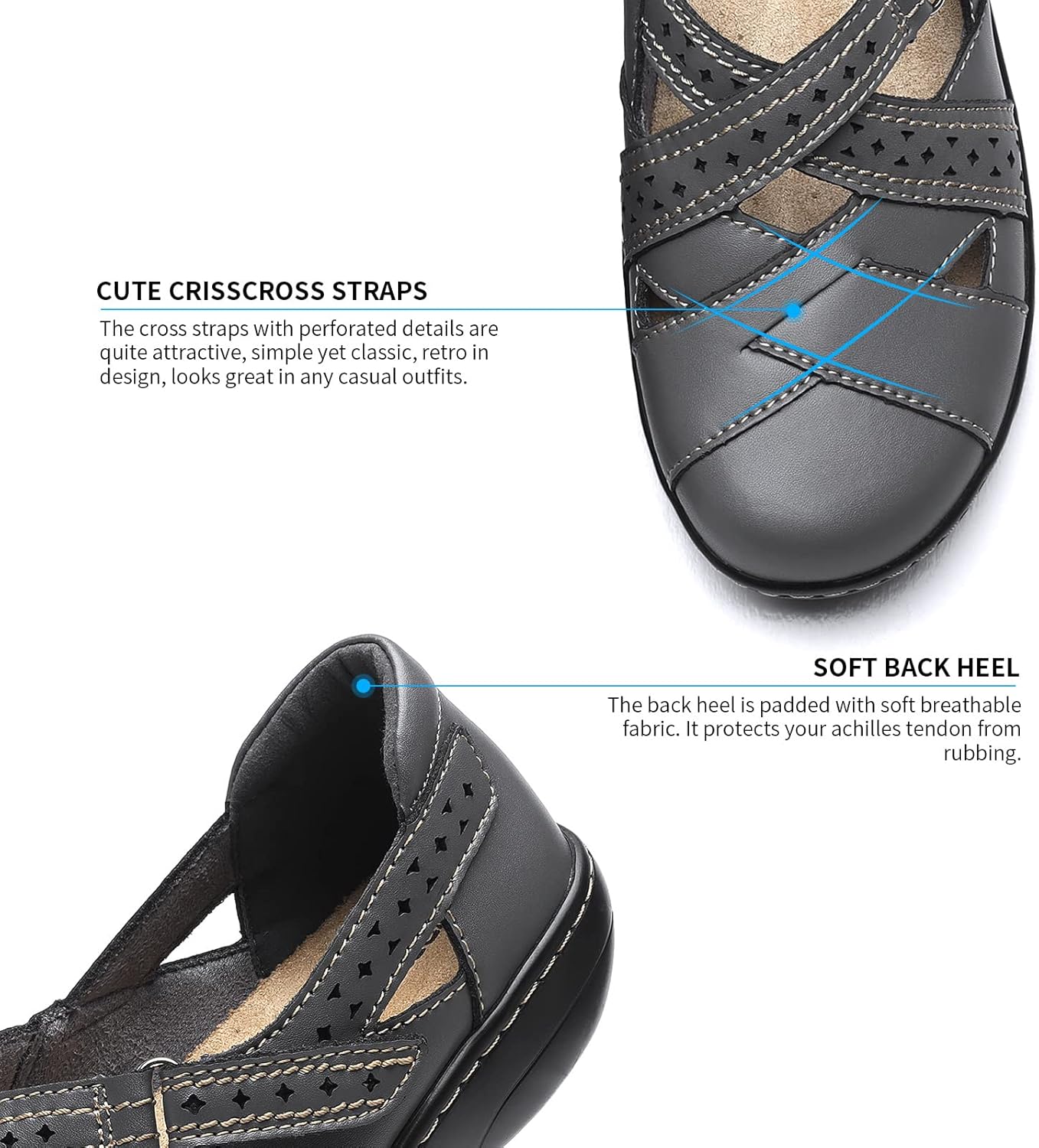 TERRIKAT Women's Casual Loafers Cute Slip On Comfort Walking Flats Leather Driving Moccasins Fashion Closed Toe Boat Shoes - Image 6