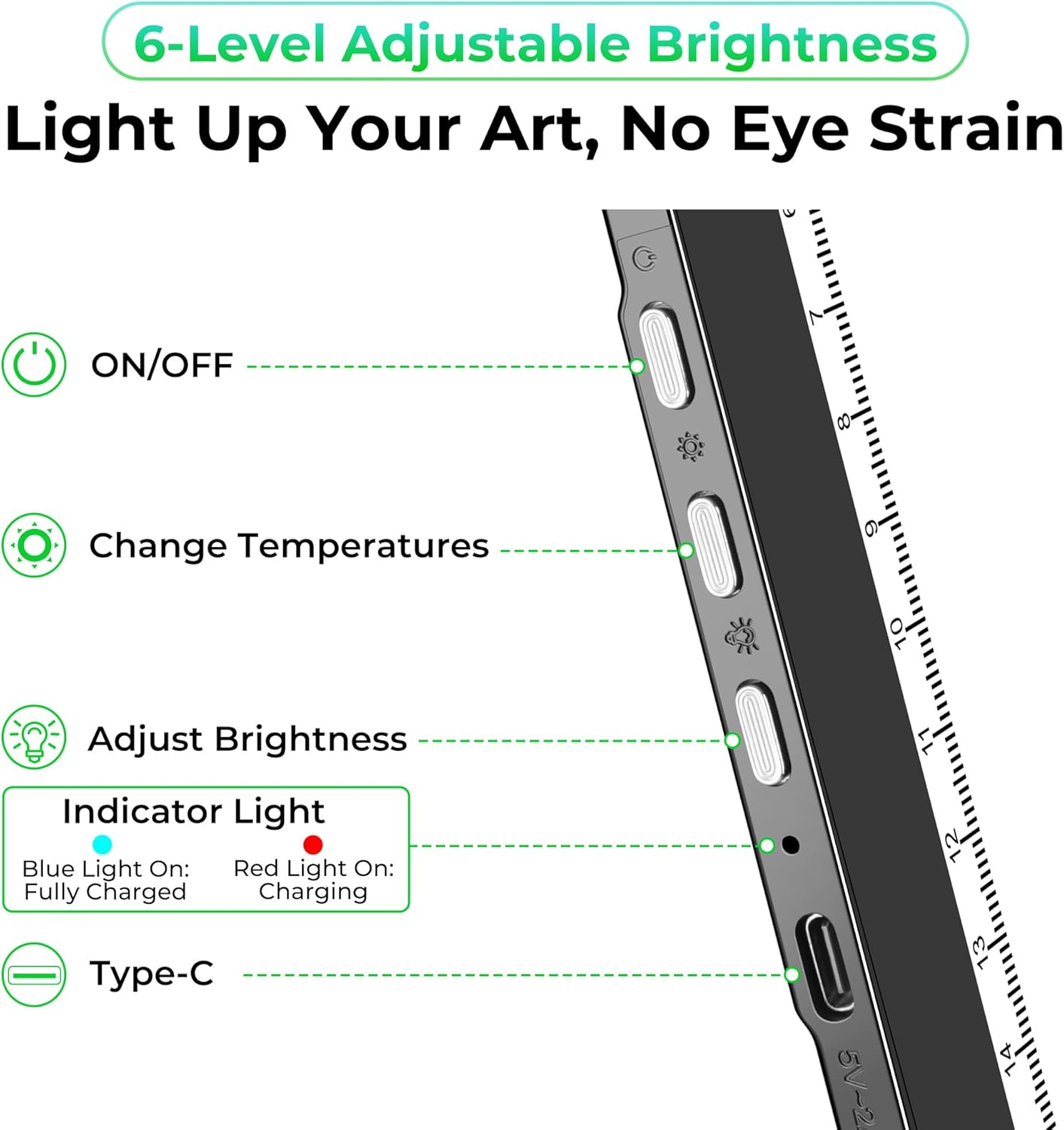 Bawaslom A2 Rechargeable LED Light Board,25.2x18.4 Extra Large Light Pad with 5000mAh Battery,Magnetic Attraction,Lightbox for Tracing,Drawing,Sketching,Diamond Painting,Vinyl Weeding