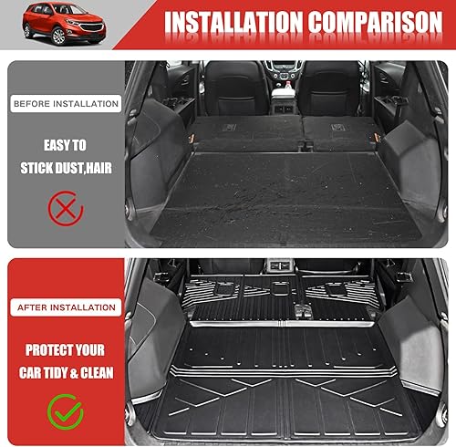 Miniatura 2 de Revestimiento de carga para Chevrolet Equinox y GMC Terrain 2018-2024, alfombrilla de carga para maletero, forro de TPE para maletero, protector de