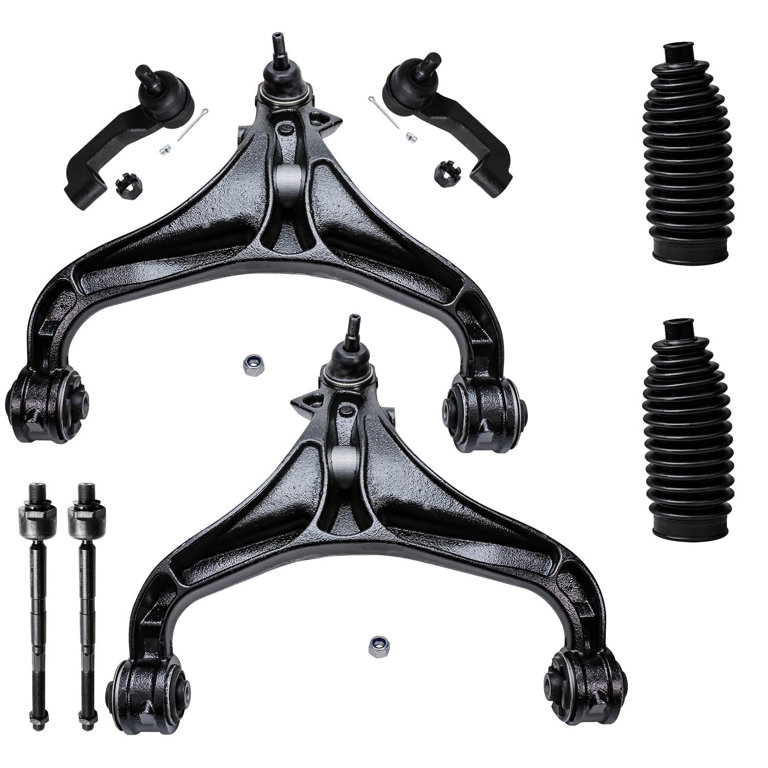 Detroit Axle - 8pc Front End Control Arms Kit for Jeep 08-12 Liberty, 07-11