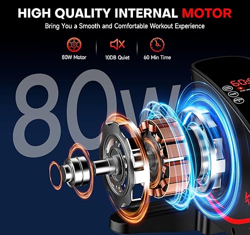 Miniatura 2 de Bicicleta estática motorizada, ejercitador de pedales de bicicleta debajo del escritorio, ejercitador de piernasbrazos mientras está sentado para