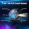 Military Smart Watch for Men(Answer/Make Calls),Outdoor Smartwatch with 100 Days Battery/Flashlight/Compass/Heart Rate/SpO2/Sleep Monitor/2 Straps, Rugged Fitness Watch for iPhone/Android Phones 3