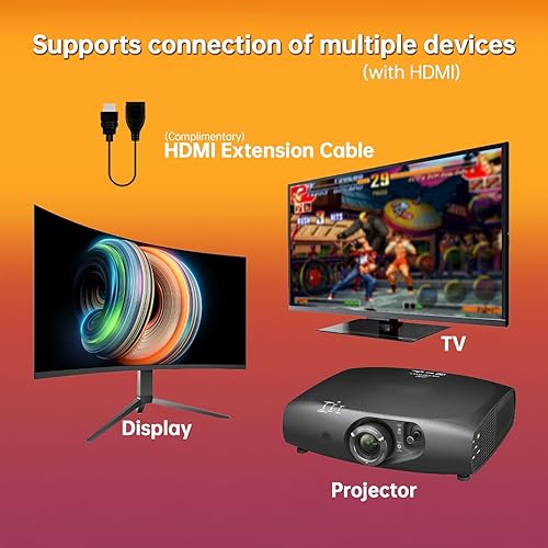 Miniatura 4 de Consola de juegos retro, 23 emuladores incorporados con más de 20,000 juegos, palo de juego de salida HDMI 4k, palo conectado a la TV, juegos de