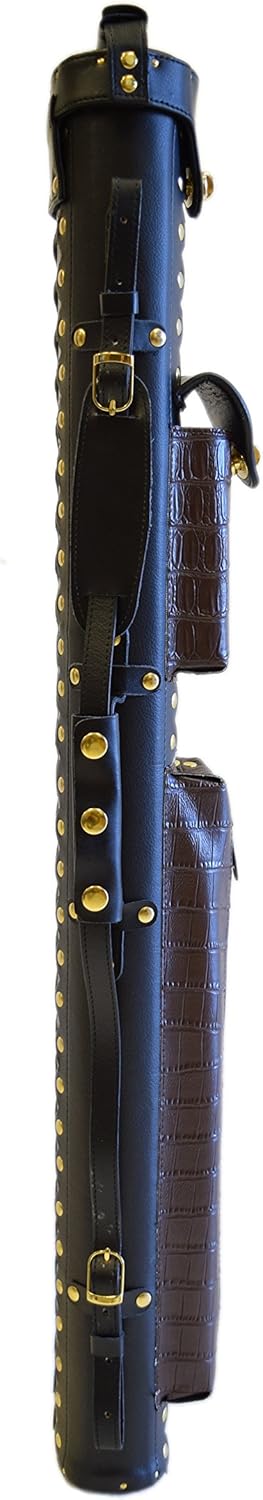 2x2/2x4 Hard Premium Pool Cue Case 2B2S/2B4S Billiard Stick Carrying Cue Case Spring Loaded, (Several Colors