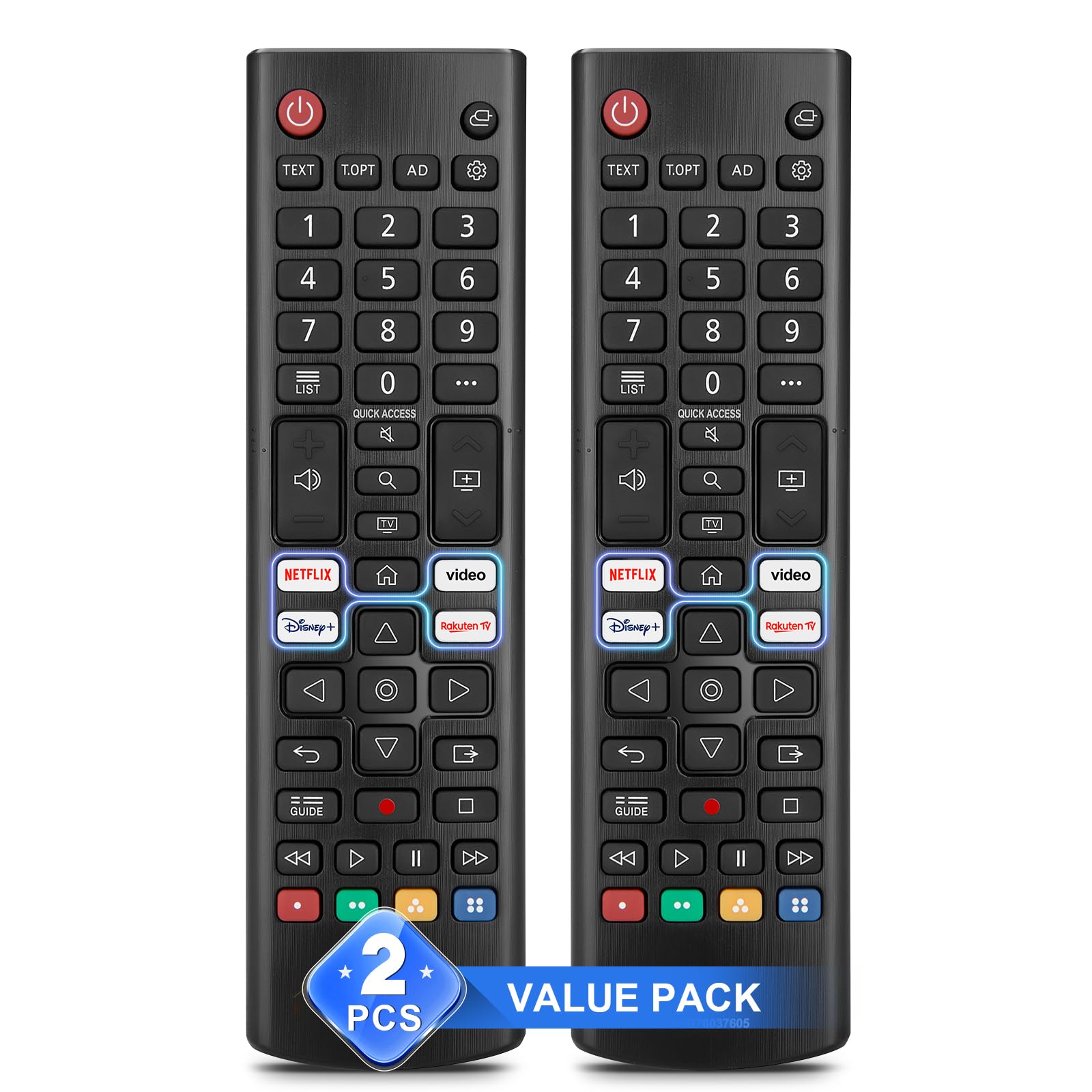 【Pacchetto da 2】 Telecomando Universale per TV Smart LG – Compatibile con Serie TV Smart LG OLED, NanoCell, UHD, con Tasti di Accesso Rapido