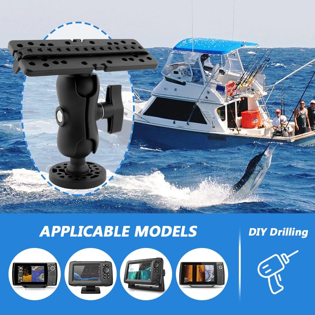 CALIDAKA Fish Finder Mount Base - 360 Degree Rotation Universal Marine Electronic Holder for Boat 6 71ctZaJSZwL. AC SL1001