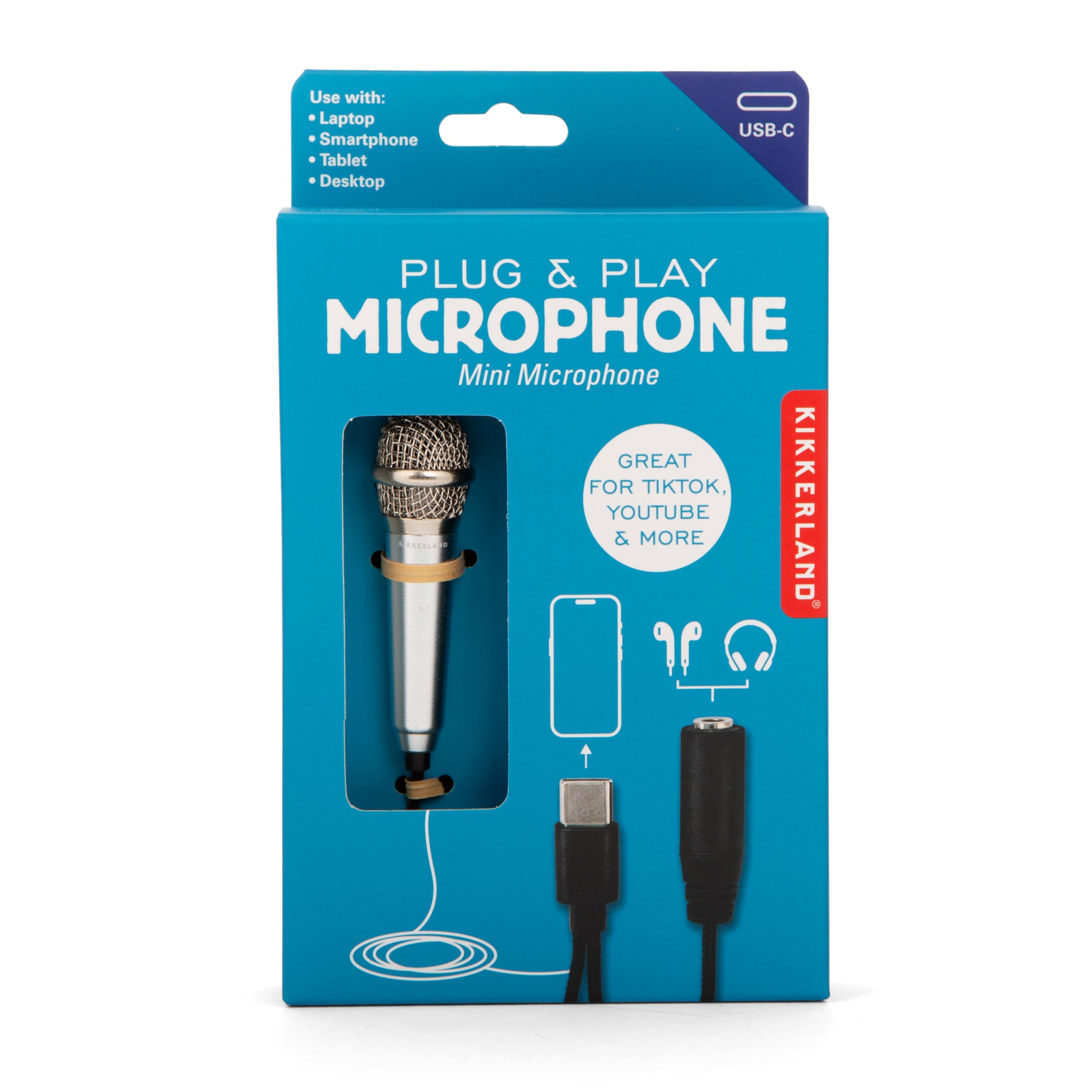 Amazon.com: Kikkerland Plug & Play Microphone – Handheld Mini Mic