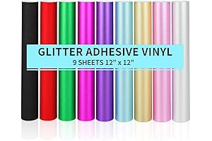 Lya Vinyl Shimmer Adhesive Vinyl Permanent Adhesive Bundle, 12" x12"
