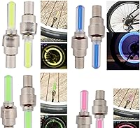 Vista 4 de BlueSunshine 20 piezas de luces LED intermitentes para tapa de válvula de neumático para coche, bicicleta, motocicleta, rueda de luz
