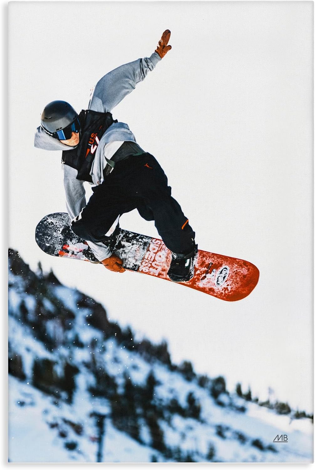 Stupell Industries Winter Snowboard Jumps Canvas Wall Art Design by Max Blakesberg Studios, 20 x 30