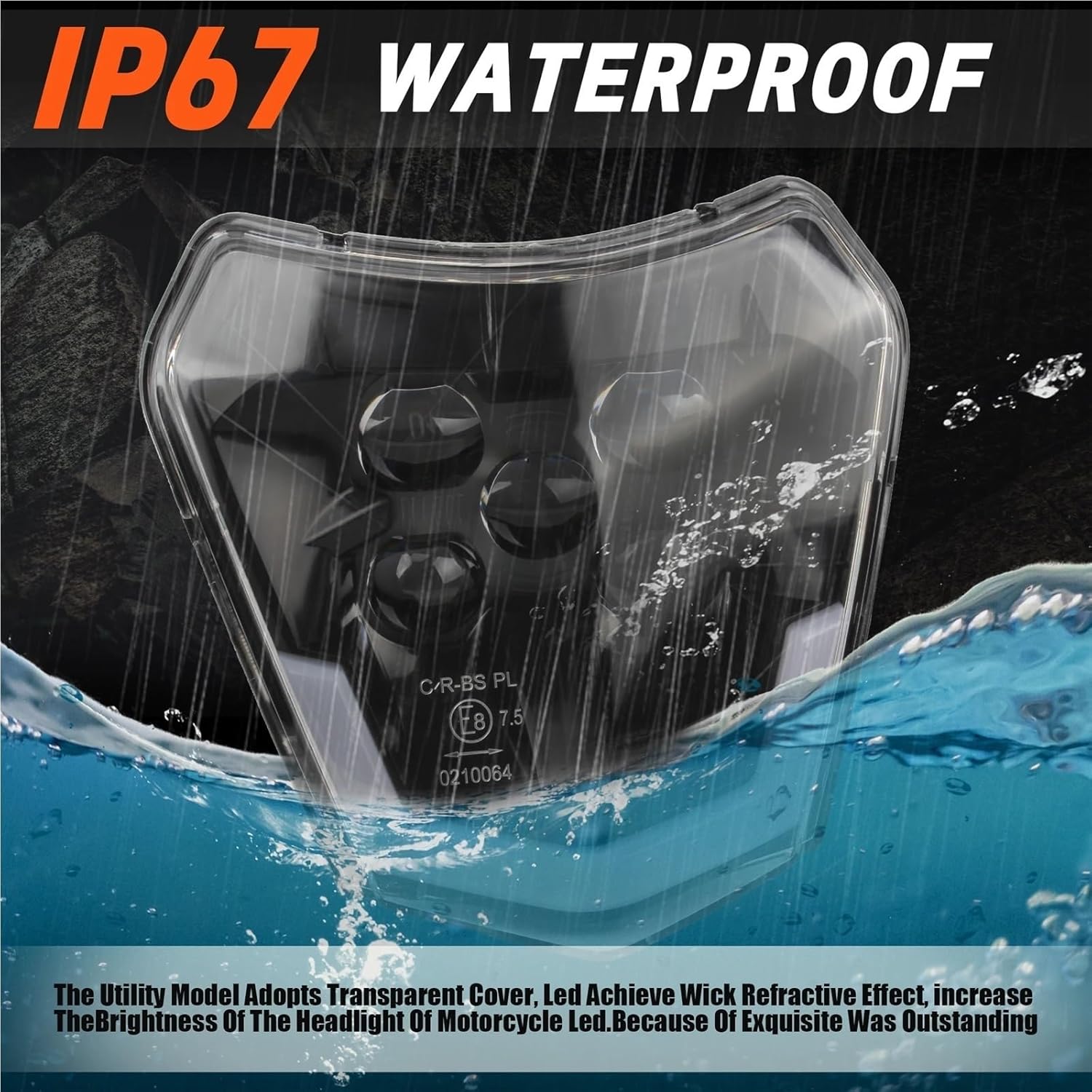 オートバイのヘッドライト 2018-2023 KTM オートバイヘッドライト LED ウィック EXC XC SX XC-W 125