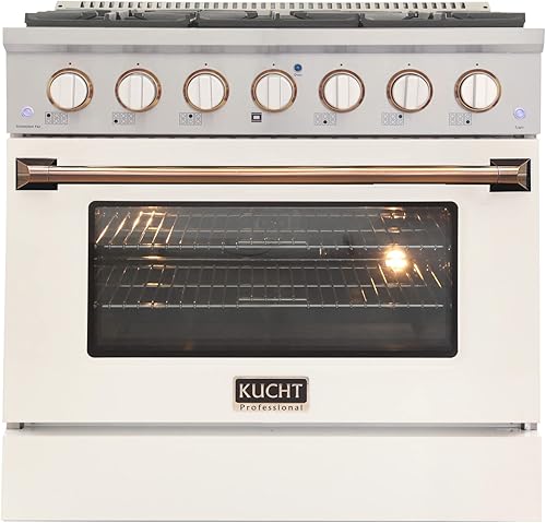 Miniatura 2 de Kucht KNG361LP-W-GOLD Gama de gas, Oro