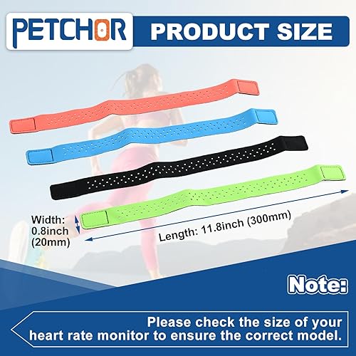 Miniatura 2 de 4 correas de repuesto para monitor de frecuencia cardíaca, correas suaves ajustables compatibles con OTF, Orange Theory Fitness, sensor