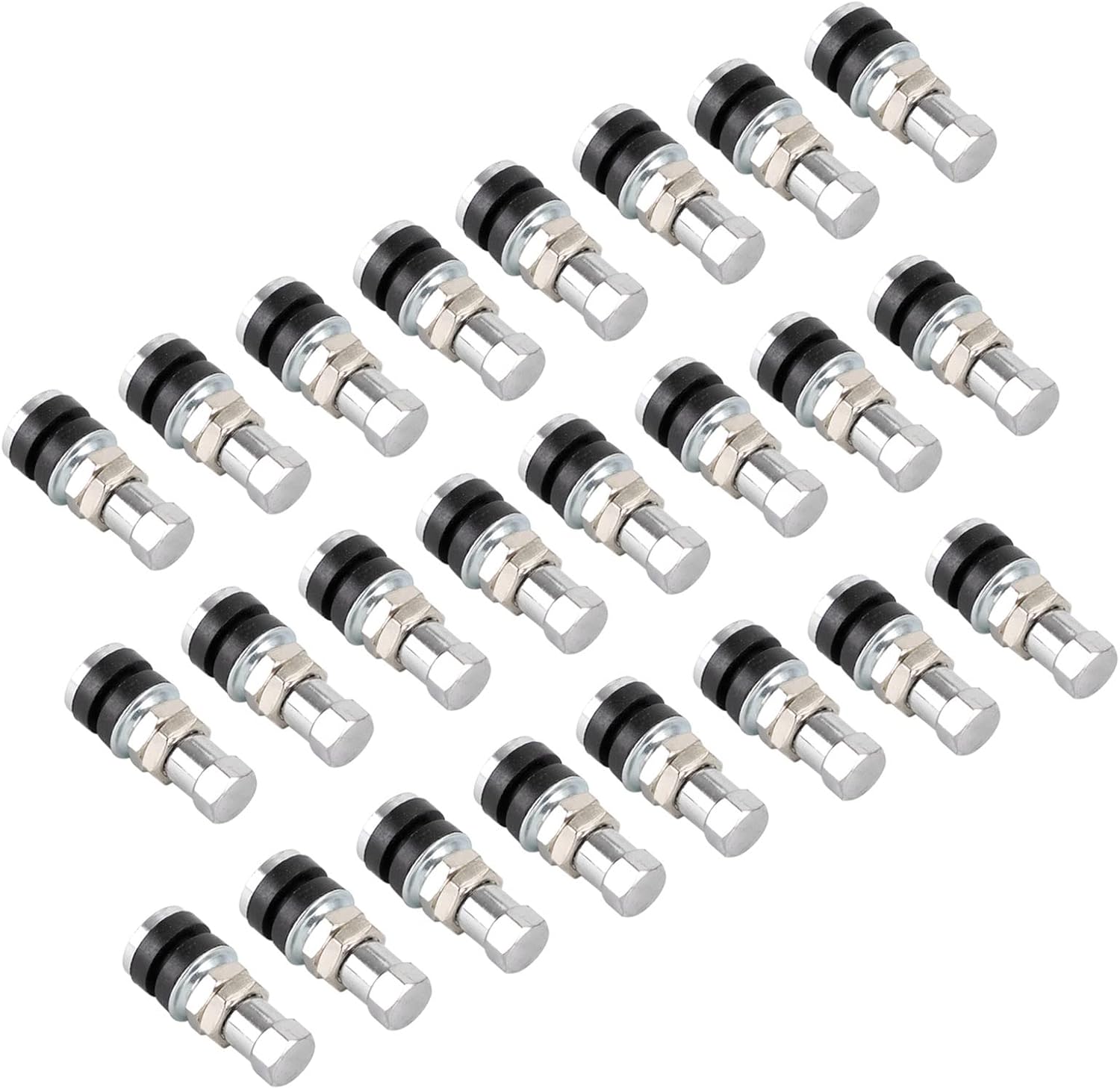 Areyourshop 24PCS Bolt in Tire Valve Short Stems fit for ATVs, Lawn Mowers, Go-karts, Boat trailers, Motorcycles
