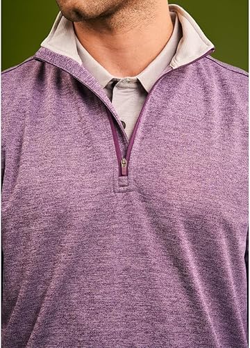 Miniatura 2 de Camisa de golf de manga larga para hombre, con cremallera de 14, camisetas de protección solar UPF 50, ligera, atlética