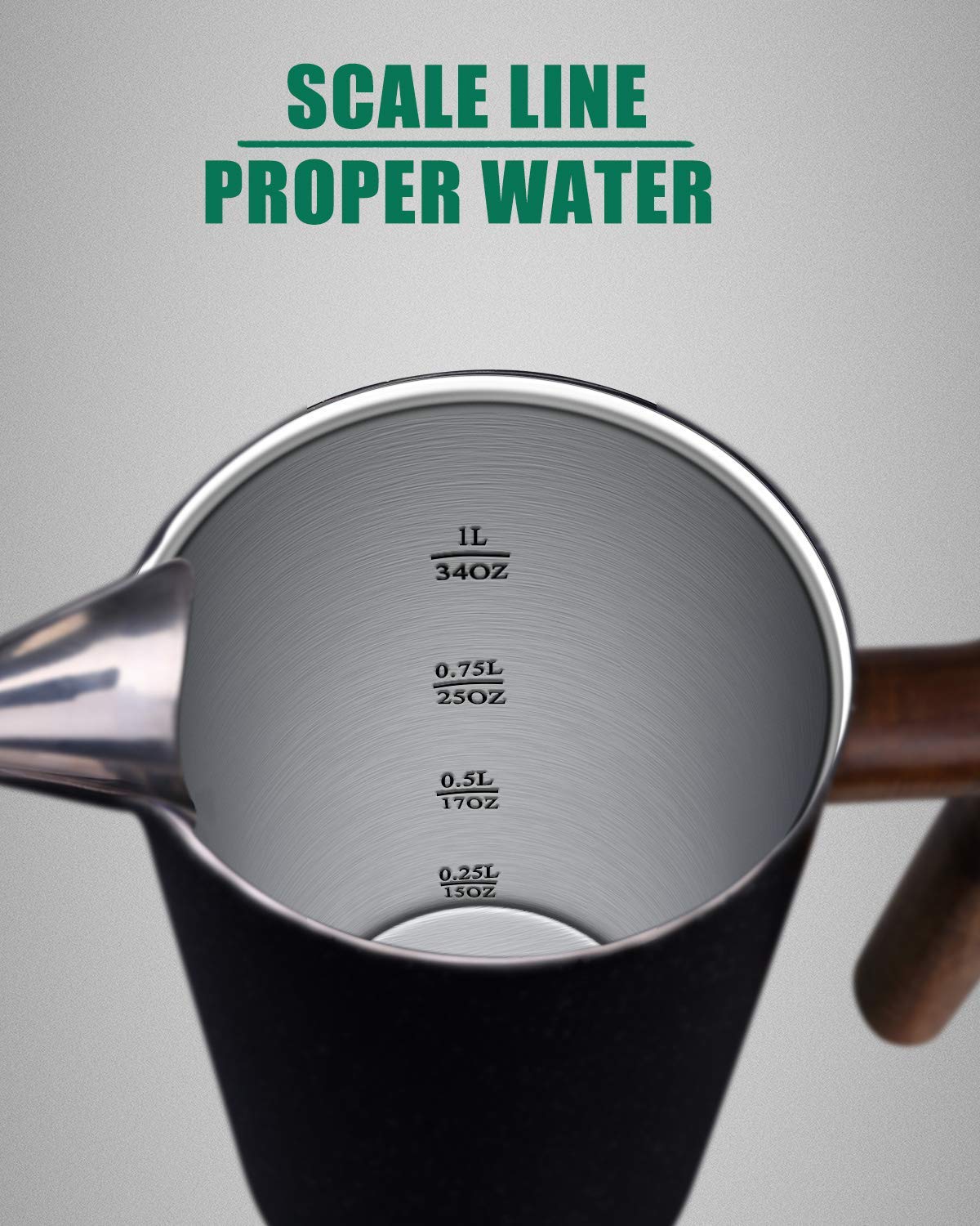 POLIVIAR French Press Coffee Maker, 34 Ounce Coffee Press with Real