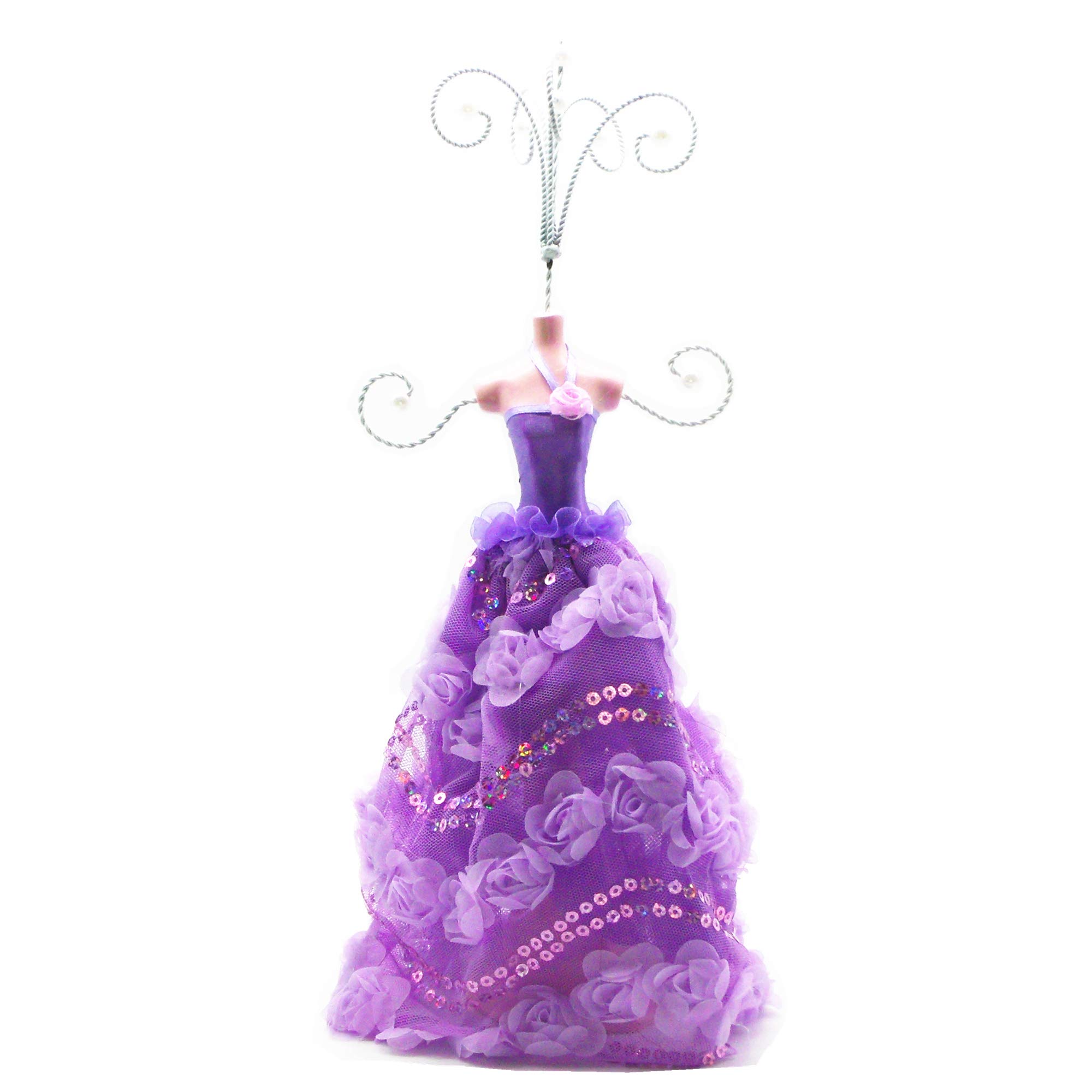 BLANCHO BEDDING [Princess] Mannequin In Evening Gown Jewelry Holder Purple