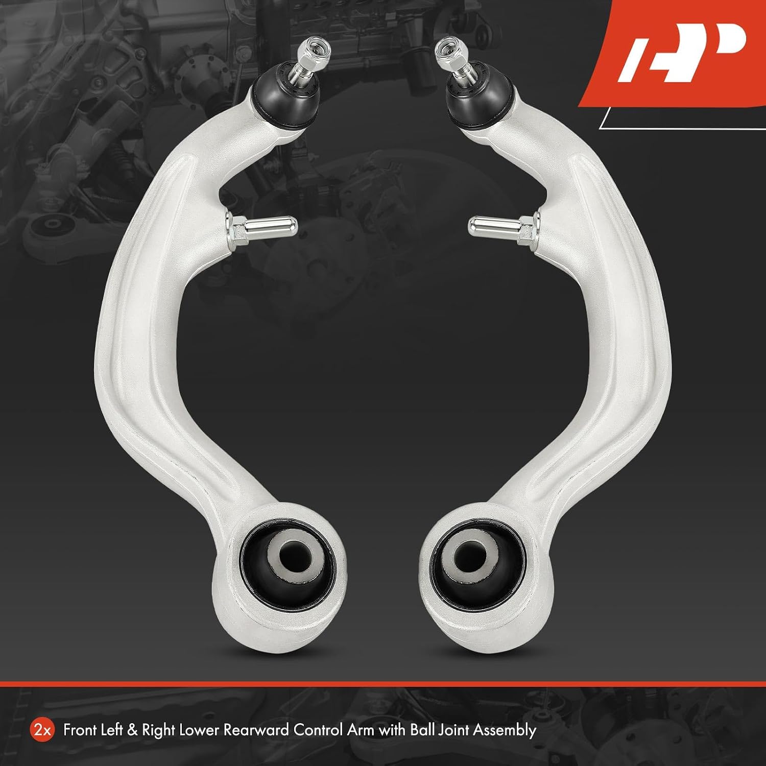 A-Premium 2 x Front Rearward Lower Control Arm, with Ball Joint & Bushing, Compatible with Infiniti G35 2003-2007, Nissan 350Z 2003-2009, RWD