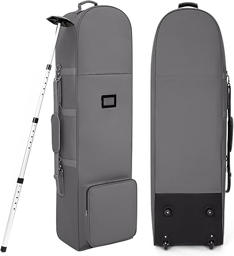 Miniatura 62 de Golf Travel Bags for Airlines with Adjustable Support Rod and Detachable Shoulder Straps, Hard case Top Soft Foldable Golf Club Travel Covers Negro