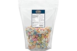 2.5 Pound By The Cup Bag of Small Candy Conversation Hearts