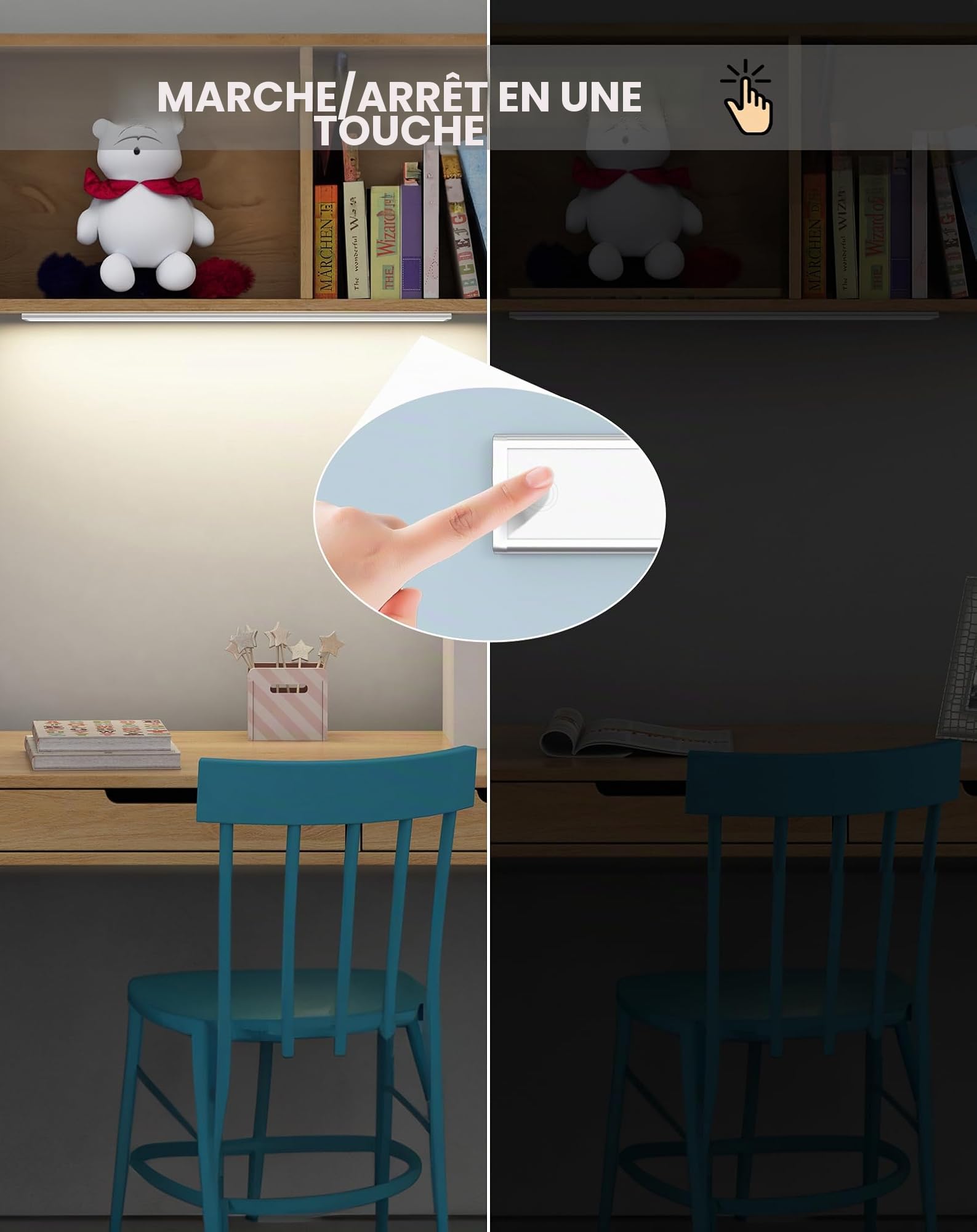 Lampe Cuisine sous Meuble Tactile 58CM