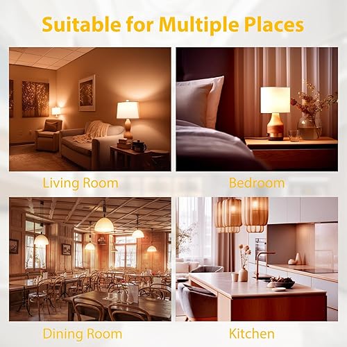 Miniatura 4 de dalattin Paquete de 24 bombillas LED de color blanco suave de 2700 K, equivalente a 60 W, bombillas estándar A19, base E26, 800 LM, ahorro de