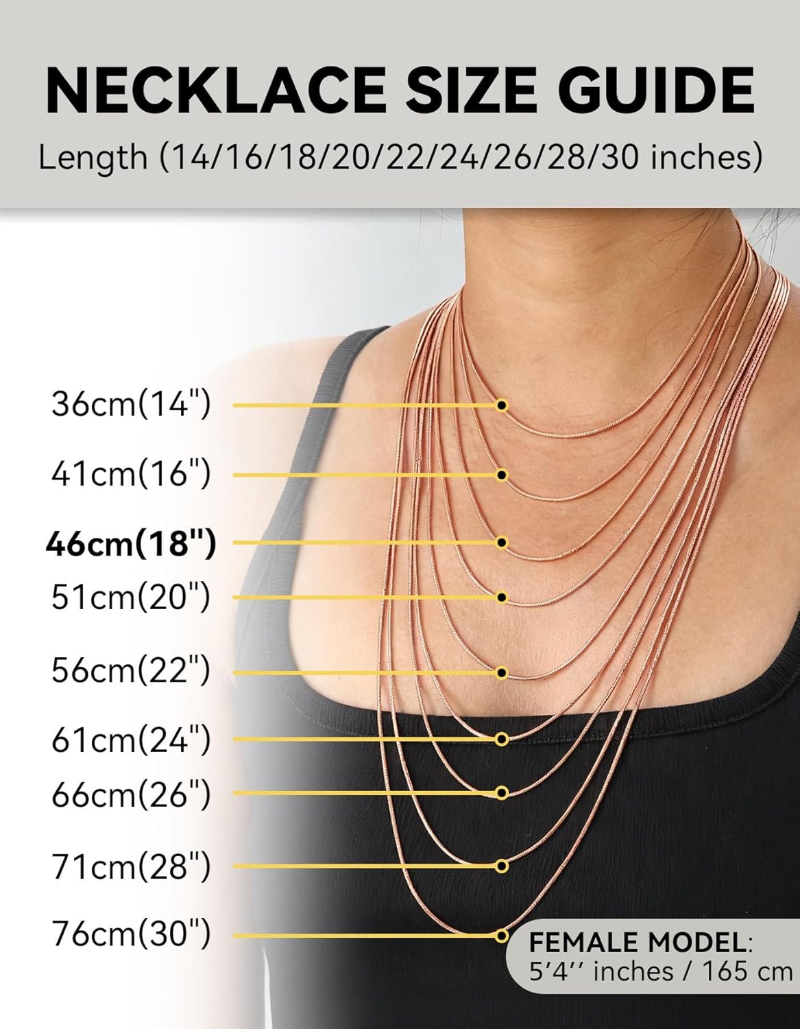 ChainsHouse Snake Chain Necklace for Women 1.2mm, 14-30" Adjustable with 5cm Extender for Pendants Lockets, Rose Gold/Stainless Steel/Black/14K Gold Hypoallergenic Dainty Jewelry Gift - Image 6
