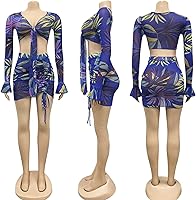 Vista 4 de Zoctuo Floral Vacation Outfit Halter Mini Dress for Women Summer Casual Brunch