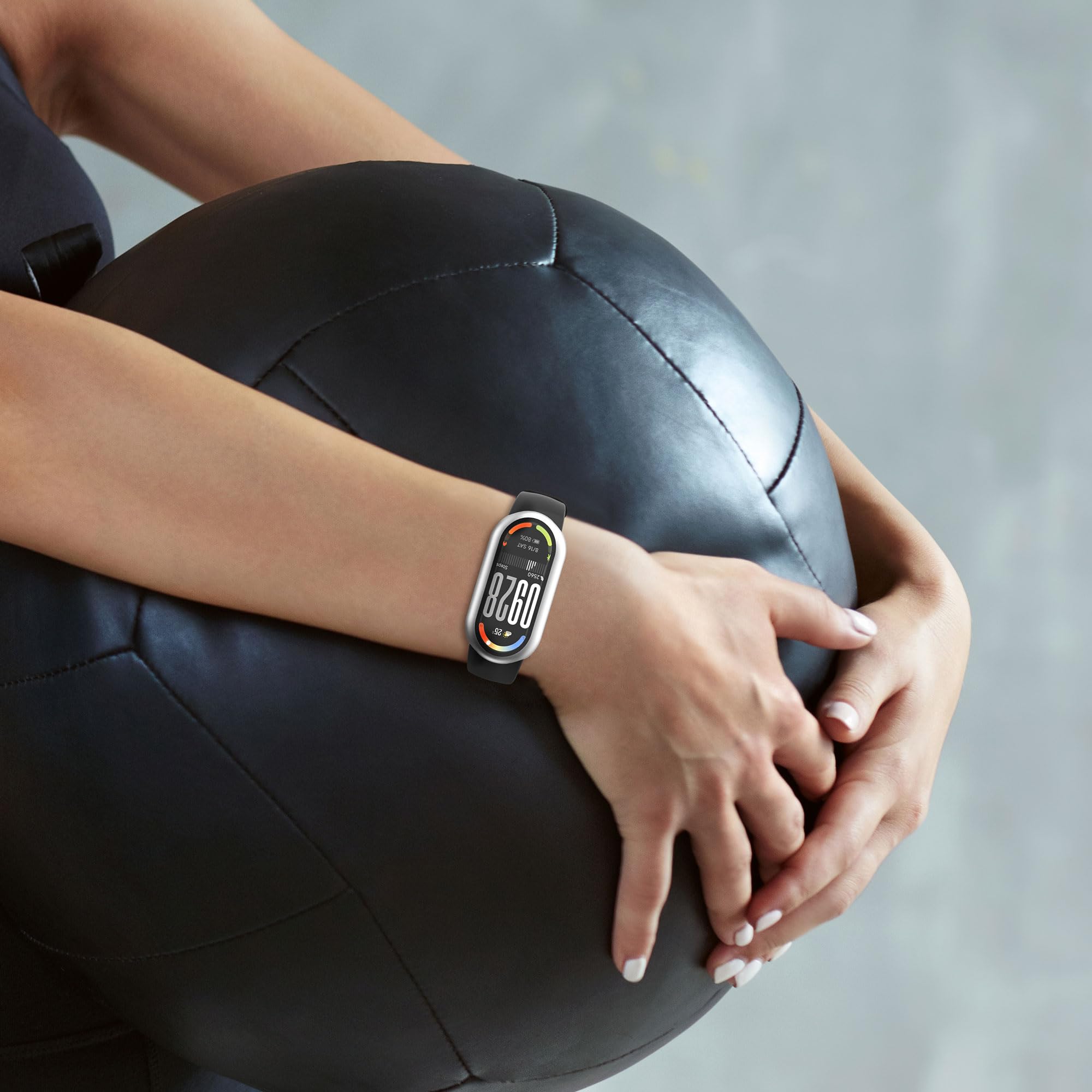 kwmobile 2X Etui kompatybilne z Xiaomi Mi Band 10 / Smart Band 10 - kompletne etui z pełnym szkłem na fitnesstracker - czarno-srebrny