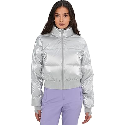 Sweaty Betty Cropped Water Resistant Ski Jacket silver