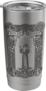 Franciscan Spirituality Pax et Bonum St Francis of Assisi Stainless Steel Insulated Tumbler
