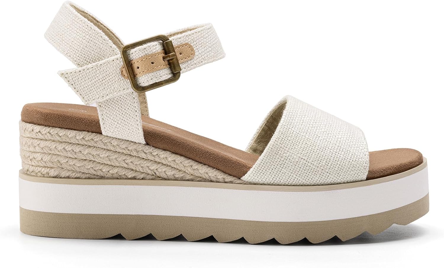 Athlefit Platform Wedge Sandals for Women Espadrille Comfortable Summer Ankle Strap Buckle Open Toe Sandals - Image 3