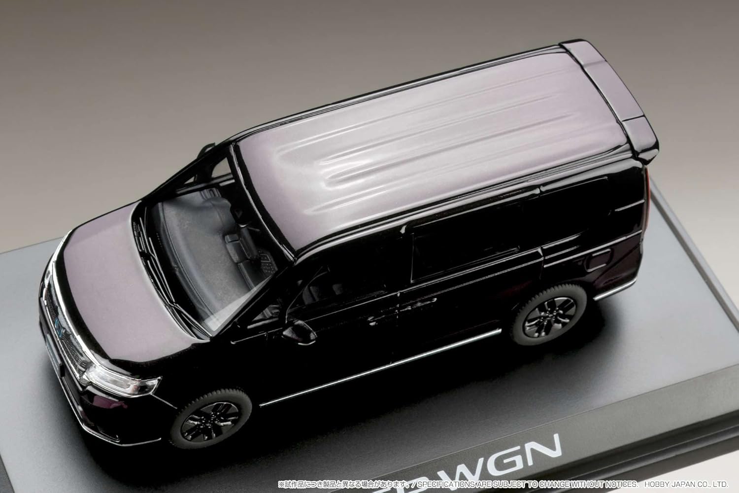 Honda STEP WGN SPADA ミニカー 黒 1/43 HJ43 1/43 STEP WGN E: HEV SPADA Twilight Mist Black Pearl