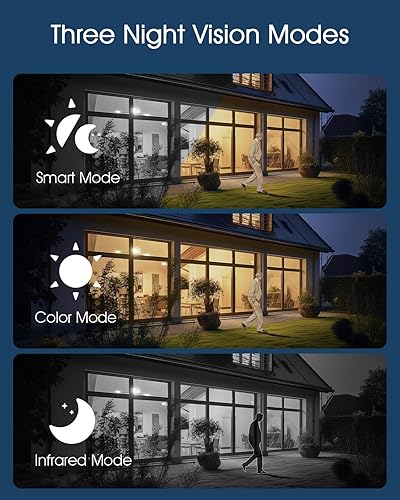 Miniatura 4 de ANRAN Cámaras de seguridad solares inalámbricas para exteriores, cámaras 2K para seguridad del hogar con panel solar fijo, PTZ de 360 para