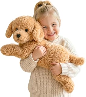 IKASA 20" Large Labrador Dog Stuffed Animal, Super Soft, Zipper-Free Plush | Extra Plump Full Body Filling, Child-Safe One-Piece Design, Cute Hugging Pillow Gift for Kids, Girls & Adults