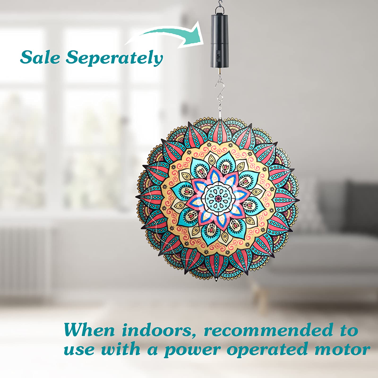 Wiatr Spinner Yard Art Garden Decor Mandala 3D metalowe rzeźby ze stali nierdzewnej kinetyczne wiszące wiry dekoracje podwórko na zewnątrz wewnątrz na zewnątrz patio ozdoby prześwit łapacz słońca wiatrak