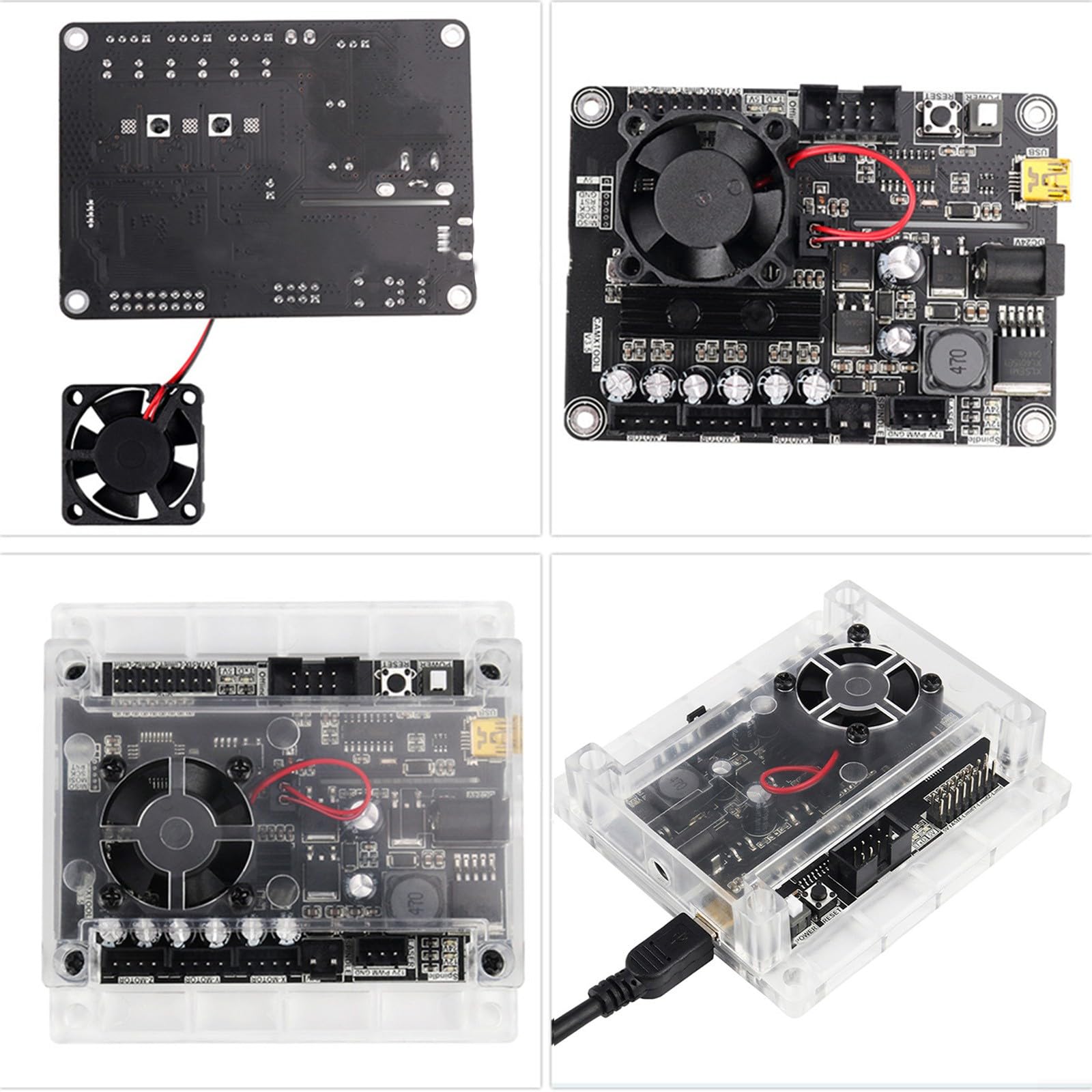 GRBL 1.1 Scheda di Controllo con Ventola di Raffreddamento Connessione USB Controller Offline per 1610/2418/3018 FAI DA TE 3 assi CNC Macchina Per Incidere