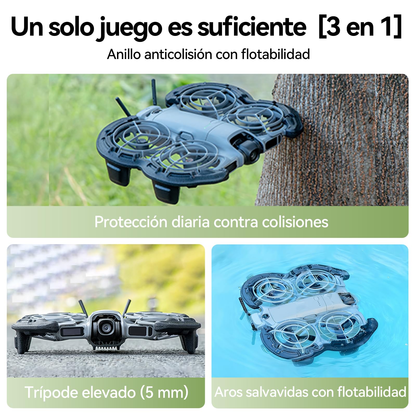 DJI Neo 2 (solo dron), ligero y plegable, despegue y aterrizaje desde la palma, control gestual, detección de obstáculos omnidireccional, ActiveTrack, dron 4K para principiantes