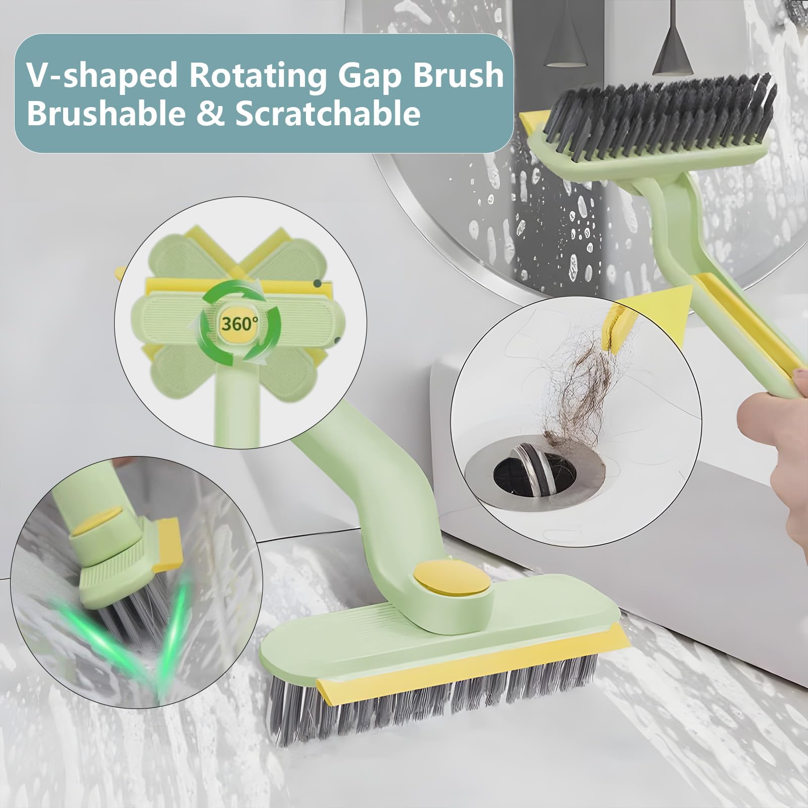 LBTING Reinigungsbürsten-Set mit Spülbürste, Flaschenbürste, Handflächenschrubber, langer Griff für Küche, Spüle, Topf, Pfanne, Tasse, Badezimmer, Theke, Haushalt, 18-teilig
