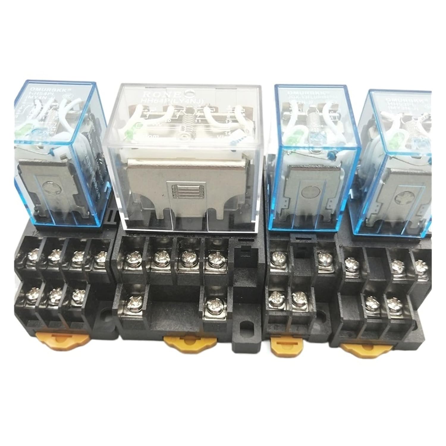 1Pc LY4NJ HH64P AC 110V 220V DC 12V 24V 14PIN 10A Silver Contact Power Relay Coil 4PDT with Socket Base