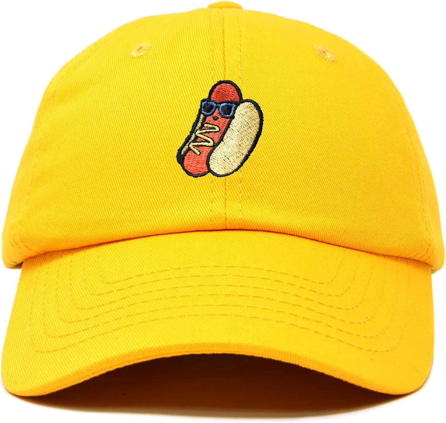 DALIX Hot Dog Embroidered Cap Cotton Baseball Summer Cool Dad Hat Mens