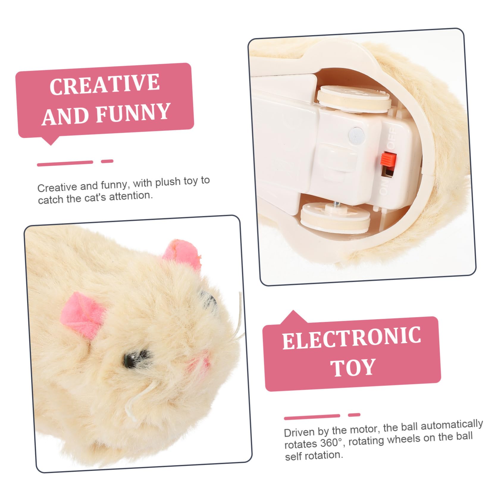 Milisten Rolling Ball Toy Toys for Rabbits Hamster Mini Kids Cat Toys Rabbit Toys Hampster Cat Toys Balls Electric Cat Toys Interactive Self Child Cat Playing Small Pet Electronic Component - Image 4