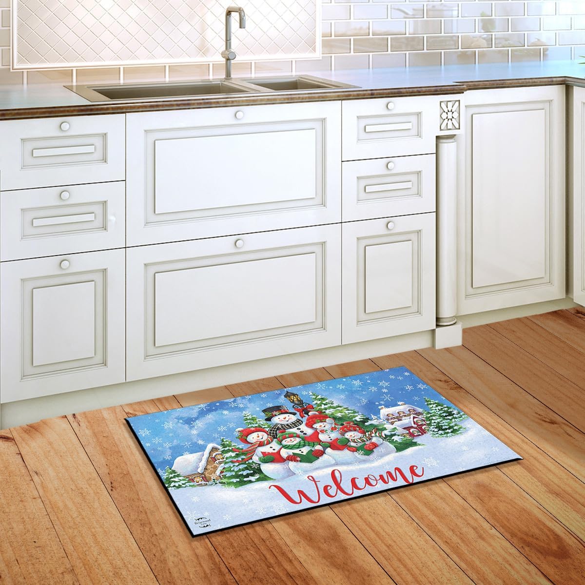 Briarwood Lane Caroling Snowmen Christmas Doormat