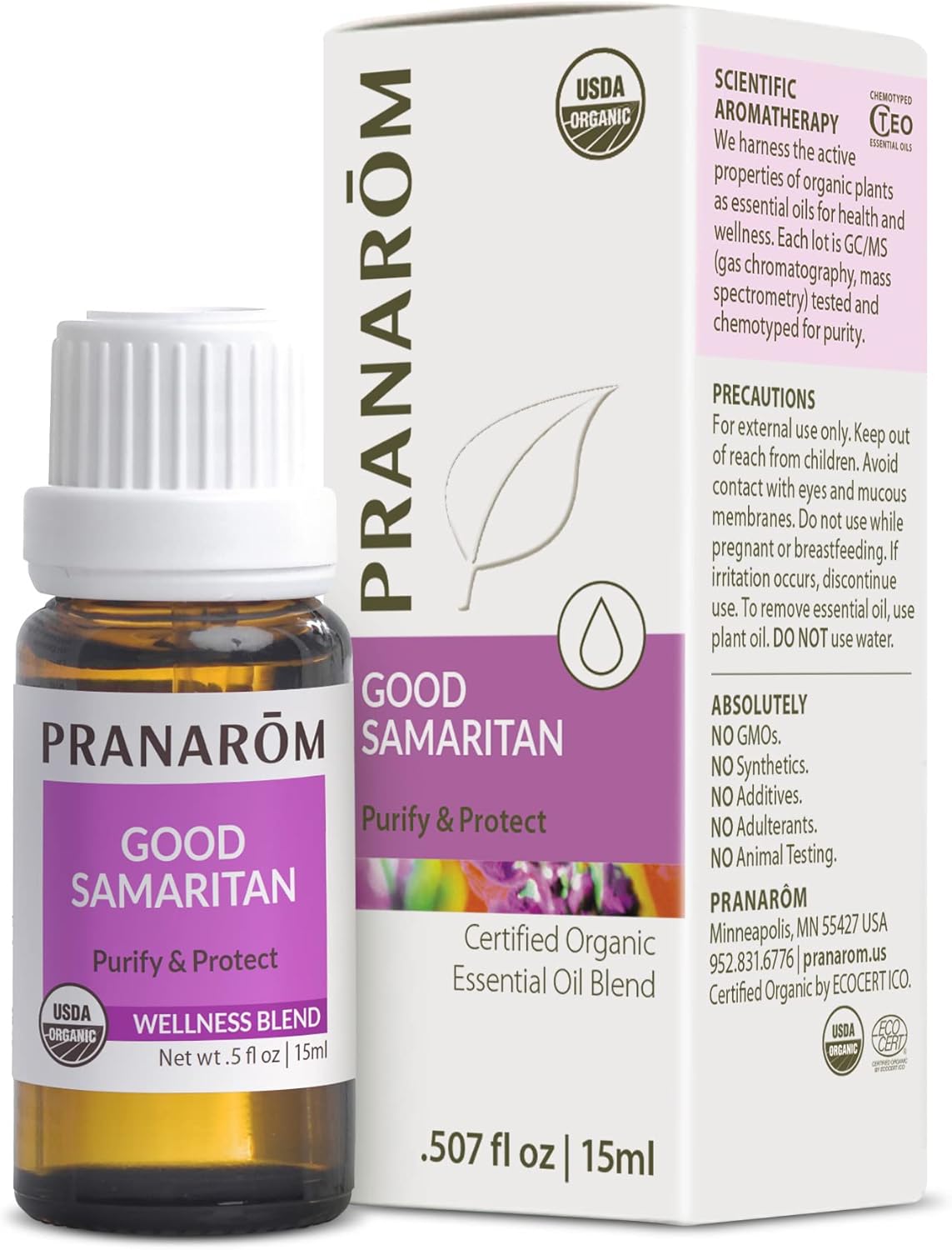 Pranarom – Good Samaritan Essential Oil Blend (15ml) -100% Pure Essential Oil for Diffusing and Cleaning | Lemon, Rosemary, Eucalyptus, Cinnamon