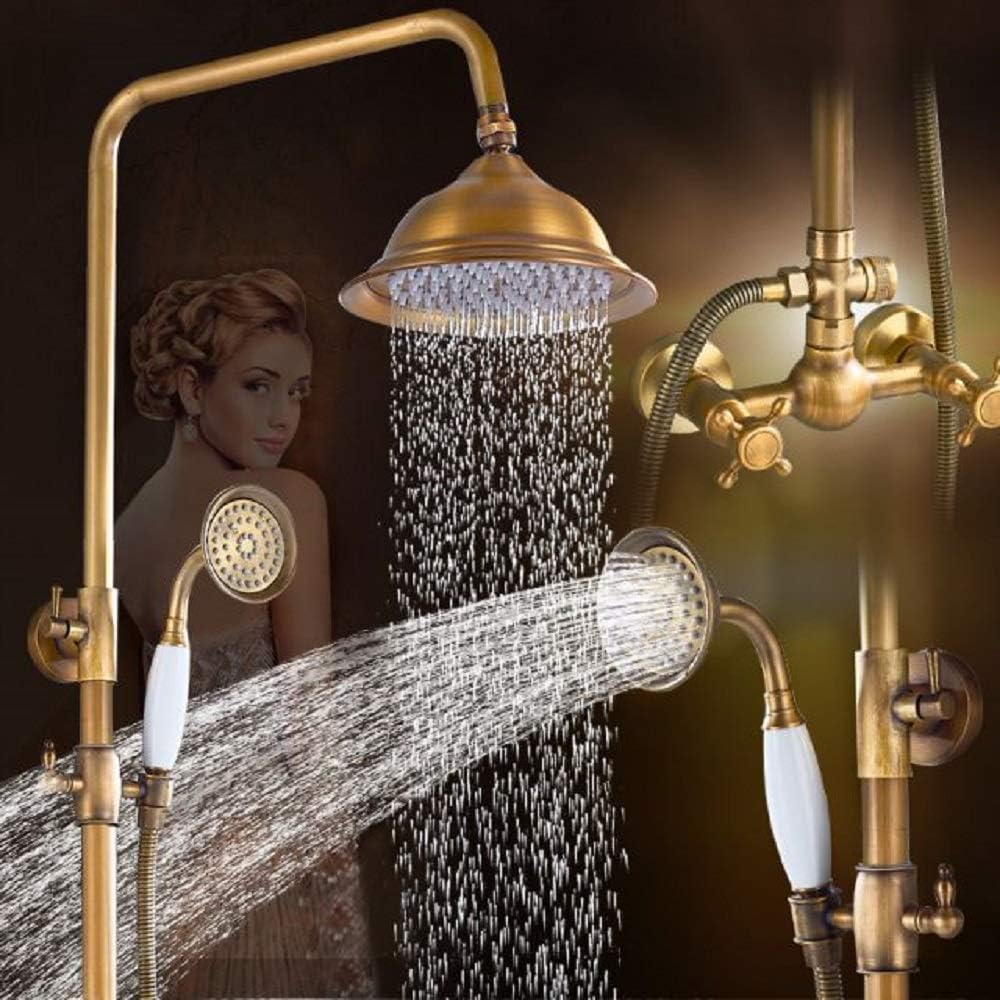 Juno Vintage Solid Brass Hand Held Shower Head With Dual Mixer