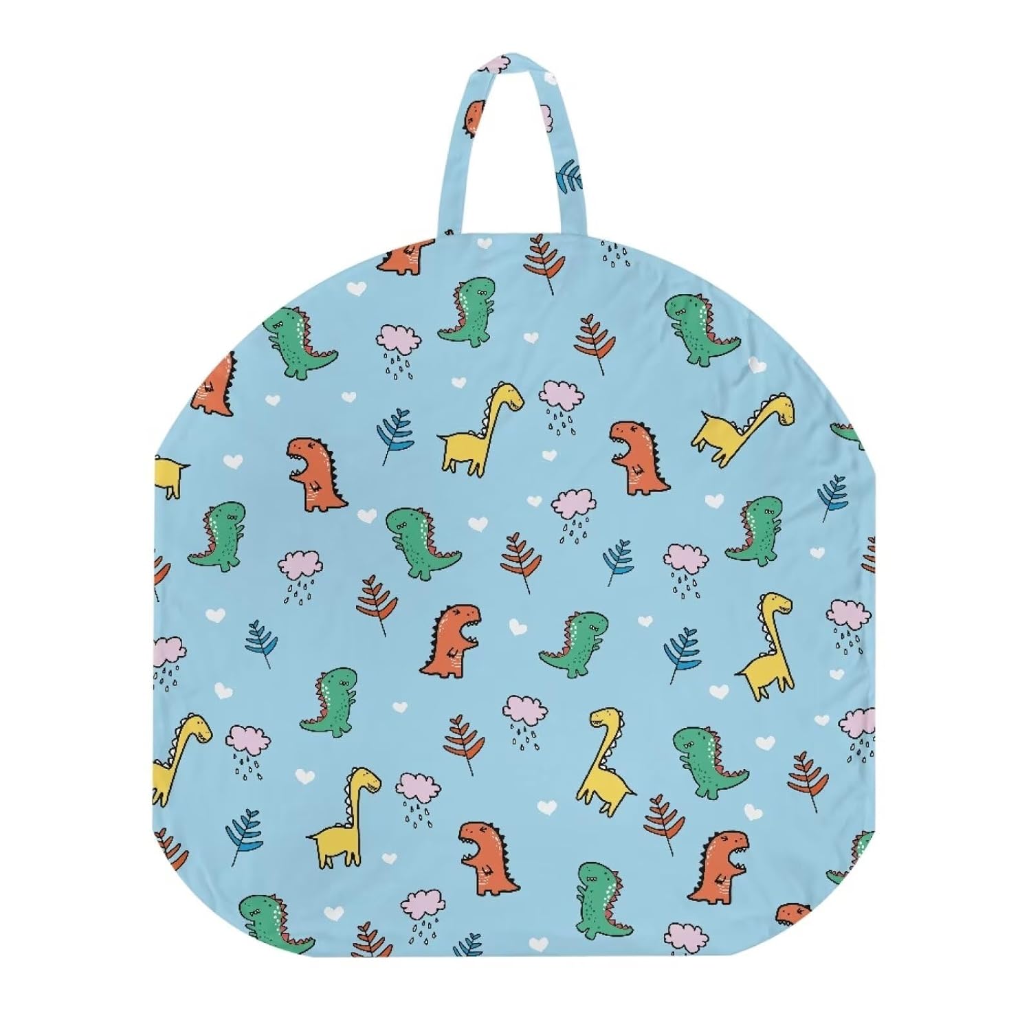 2 Pcs Cute Dinosaur Print Newborn Lounger Cover Neutral, Removable Portable Infant Lounger Baby Floor Seat Cover Ultra Soft Sung Fitted Baby Lounger Slipcover
