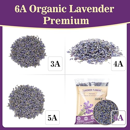 Miniatura 2 de Sukh - Bolsas de lavanda seca de lavanda de 9.5 onzas para cajones y armarios, bolsas de bolsitas de flores de lavanda, aromas frescos, bolsas de